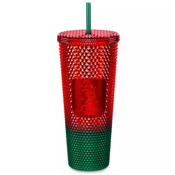 Disney Parks Mickey Christmas Starbucks Tumbler with Straw Walt Disney World NWT - Picture 3 of 13
